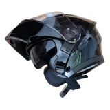 Casco Motociclista Abatible Deportivo Marferi Negro 77-705