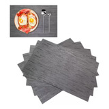 Manteles Individuales Antideslizantes Mesa 15 Pz Gris