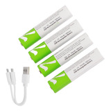 Batería Recargable De Iones De Litio Usb Aaa De 750 Mah, Gra