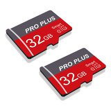 Tarjeta De Memoria Micro Sd Pro Plus U3 V10, Rojo Y Gris, 32