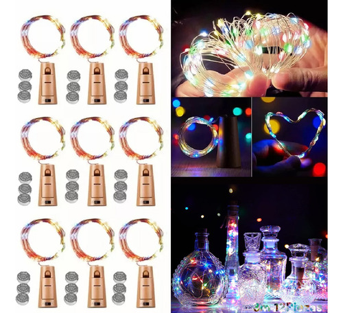 Luces Para Botellas Luz Corcho Tira Led 3m 30led 12piezas