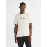 Polera Double Flock Crema Calvin Klein