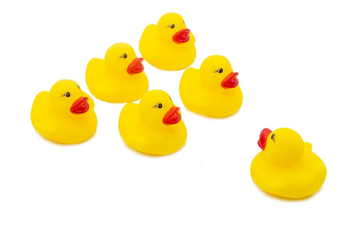 Patitos Flotadores Chifle X6 Juguete Niños Bañadera Divercio