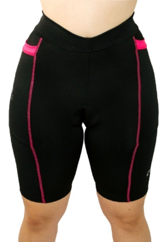 Bermuda Ciclista Feminina Rosa Bike Mtb Acolchoada Cycler