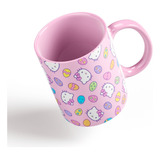 Tazón Taza Personalizada Fondo Hello Kitty Pascua Colores