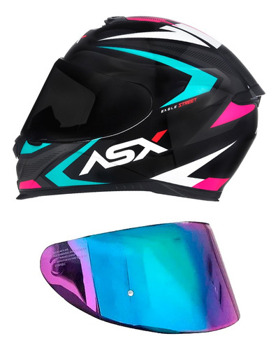 Capacete Masculino Feminino Asx Axxis Eagle Street + Viseira