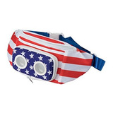 El No 1 Fannypack De La Bandera Americana Con Altavoces Blue