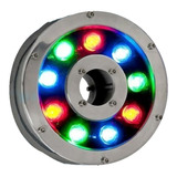 Lampara Led Sumergible 9w 24v Ip68 Rgb Para Fuente