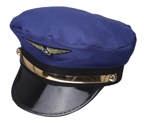 Gorro Sombrero Aviador Piloto Capitan Azul Cotillon