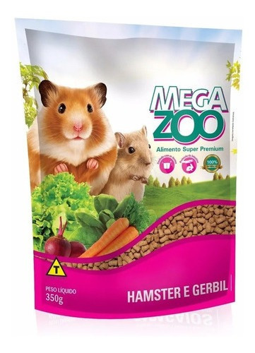 Alimento Extrusado Para Hamster E Gerbil 350g - Megazoo