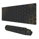 Tapete De Escritorio Gamer Negro Con Tecnología Honeycomb, 3