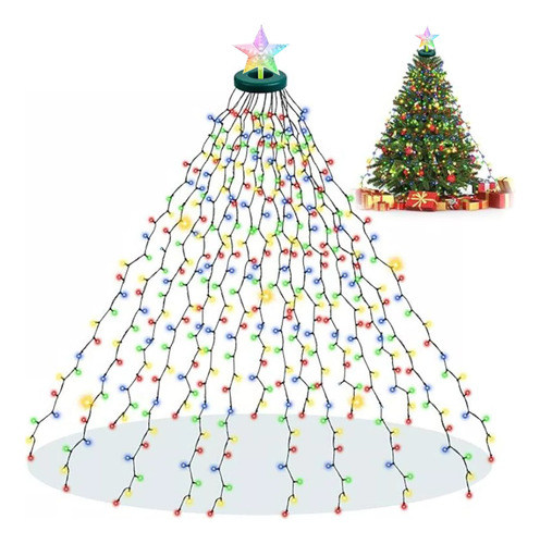 Corona De Árbol De Navidad En Forma De Estrella Compuesta Po