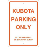 Señal De Solo Estacionamiento Kubota, Señal De Metal ...
