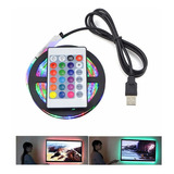 Tira Led Rgb Control Remoto Autoadhesiva Exterior/int 5metro