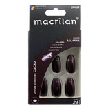 Unhas Postiças Macrilan Cacau Bailarina Up404 C/24