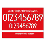 Tipografía Manchester United 23-2024 Y Editable 