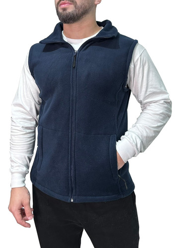 Chaleco Polar Termico Cuello Alto Hombre Uniforme Bolsillos