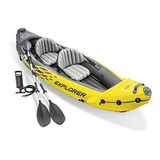 Juego De Kayak Inflable  Con Remos De Aluminio Y Bomba
