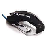 Mouse Gamer Optico Wesdar X10 Metalico Usb 2400 Dpi Led Color Plateado