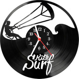 Relógio De Vinil Disco Lp Parede | Kite Surf Esporte