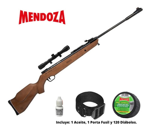 Rifle Mendoza Rm-7000 7 Tiros Magnum 5.5mm Con Mira 4x32