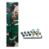 Lixa De Skate Emborrachada Camuflada Pgs + Parafuso