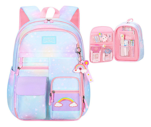 Mochila Infantil For Niñas Escolares Niñas Rainbow School