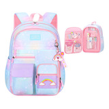 Mochila Infantil For Niñas Escolares Niñas Rainbow School