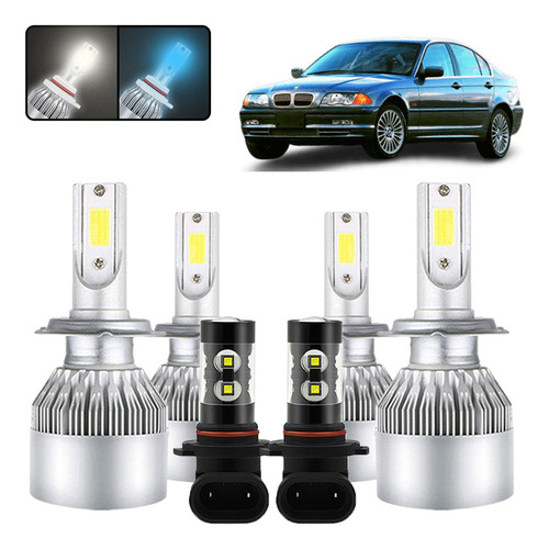 Kit De Focos Led H7 9006 Para Bmw 325xi 2001