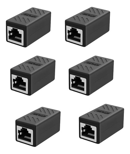Paquete De 6 Adaptadores De Conector Extensor De Cable Lan D