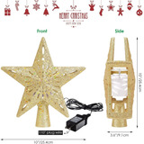 Estrella Iluminada Para Árbol De Navidad Con 6 Proyectores G