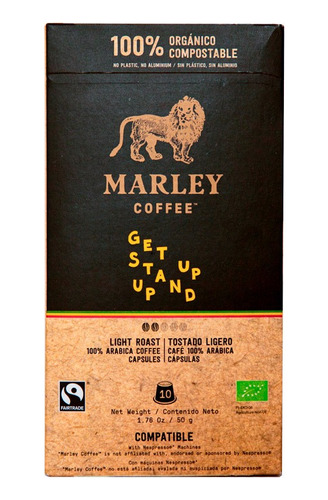 Cápsula Espresso Get Up Stand Up Marley Coffee 10 Un.