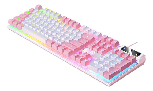 Teclado Mecánico Para Juegos Rgb Retroiluminado Usb 104