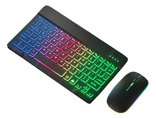 S Teclado Bluetooth Negro Con Ratón 3 En 1