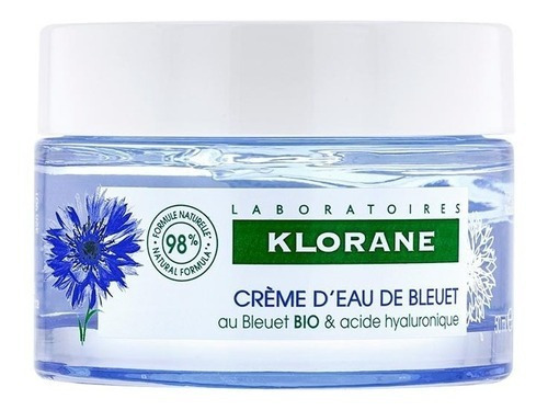 Klorane Gel Crema Bleuet Con Acido Hialuronico Dia X 50 Ml Tipo De Piel Seca/sensible