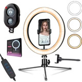 Kit Profissional Ring Light Completo Tripé E Suporte Celular