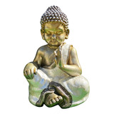 Figura Decorativa Grande Niño Buda Meditando Zen 63.5cm Zn 