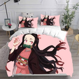 Ropa De Cama For Niñas De Tamaño Doble Anime Demon Slayer, A