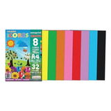  Papel Color Set Criativo A4 75gr Com 32 Folhas