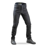 Pantalon Jean Negro Moto Con Protecciones Solco Denim S2