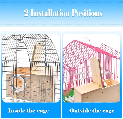 Xonyicos Nido De Pájaros De Madera Para Jaula, Caja De Cría