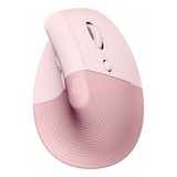 Mouse Ergonômico Lift Vertical Para Mãos Pequenas E Médias Cor Rosa Logitech