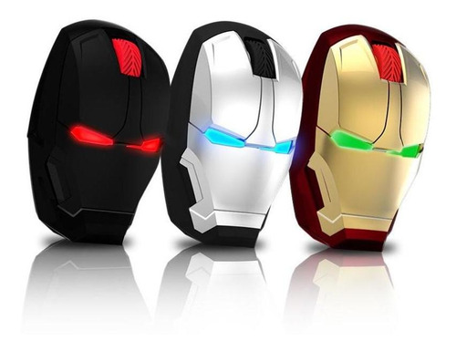 Mouse Iron Man Gamer Color Rojo