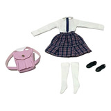 Ropa Artesanal Para Muñeca Barbi Uniforme Escolar