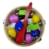 Set Percusión Infantil Parquer Tz6h Maracas Pandero