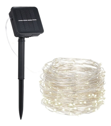 Extensión De Luces Alambre Led Solares 200 Luces