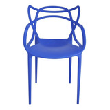 Cadeira De Jantar Top Chairs Top Chairs Allegra, Estrutura De Cor  Azul-bic, 8 Unidades