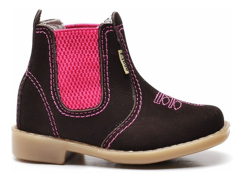 Bota Botina Botinha Infantil Menino Masculina Texana Couro