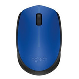 Mouse Inalámbrico Óptico Logitech M170 Wireless Azul Color Azul/negro