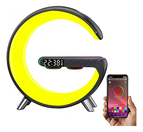 Lampara Inteligente Rgb Cargador Bocina Bluetooth Reloj L